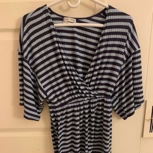 Urban Outfitters Blue Striped Romper